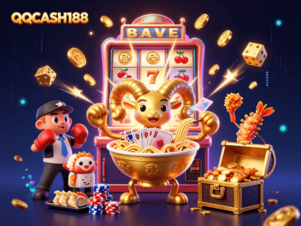 Engage in thrilling gameplay at QQCASH188 with dynamic casino elements and vibrant characters.