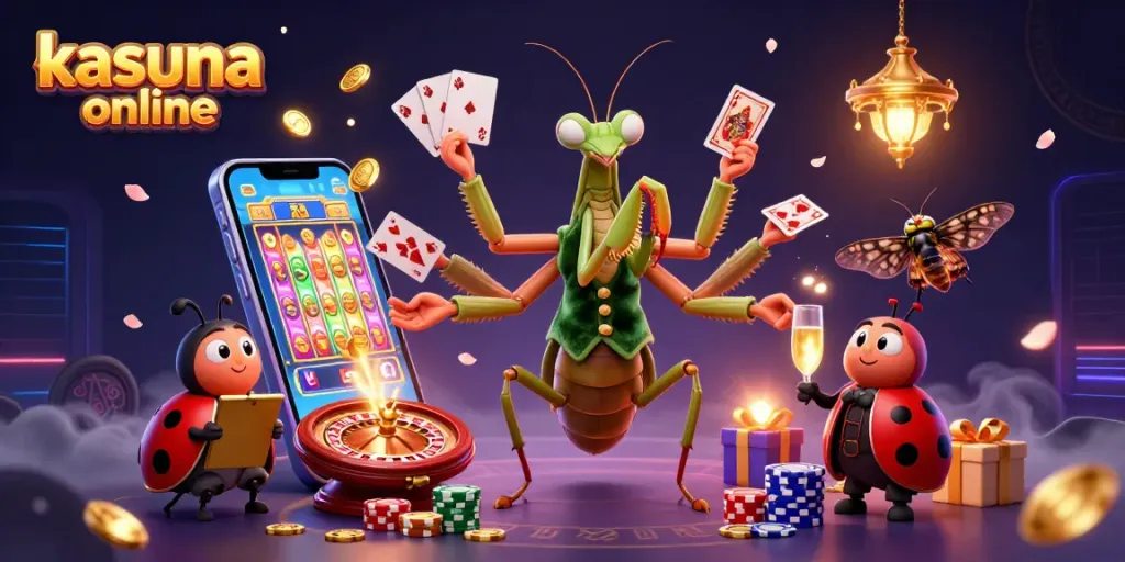Experience kasyna online with vibrant gaming action from a vivid 3D illustration featuring interactive casino elements.