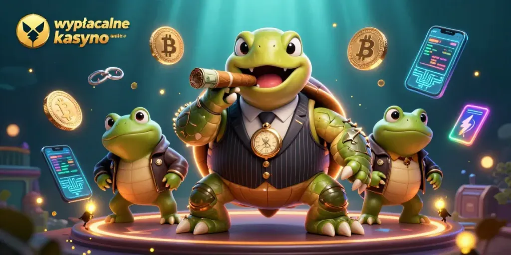 Experience the excitement of wypłacalne kasyno online with vibrant 3D cartoon characters, cryptocurrencies, and casino elements!