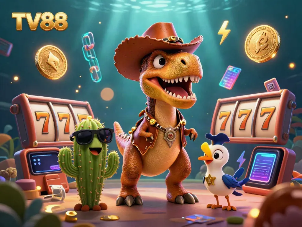 TV88 promotes dynamic gameplay with engaging character art in this dazzling illustration.