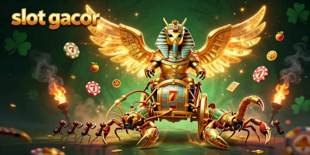 Menangkan slot gacor dengan pemandangan spektakuler dari scarab emas dan scorpion berliant.
