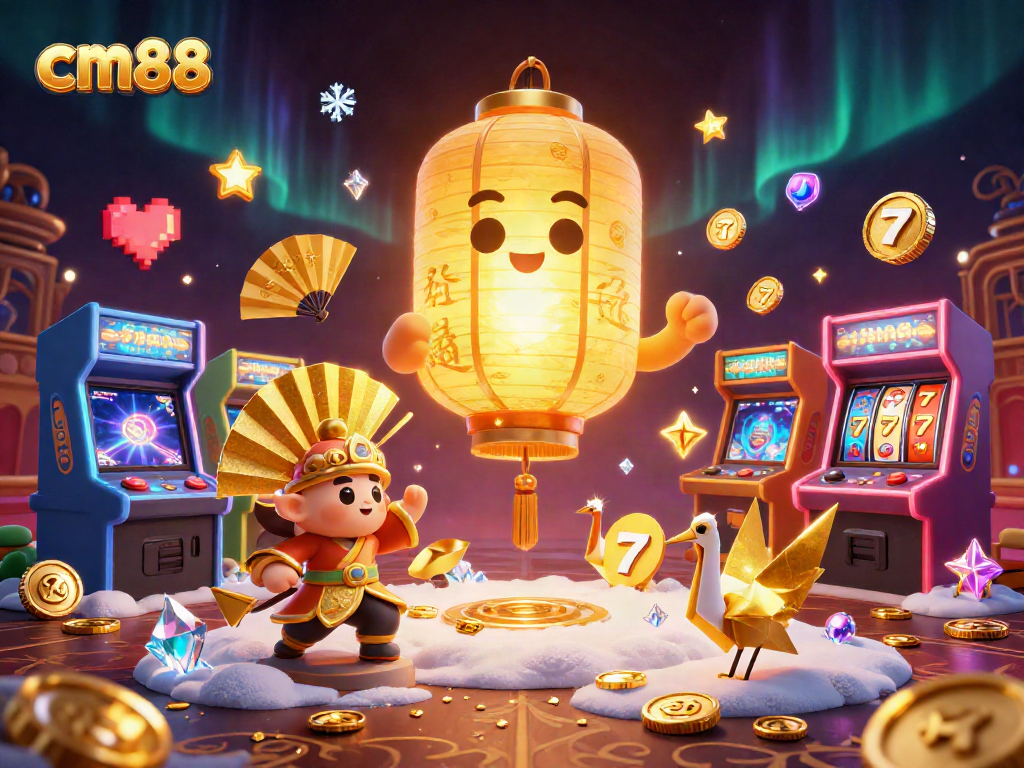 Engage with cm88's vibrant casino theme, featuring unique spirits and gaming elements.