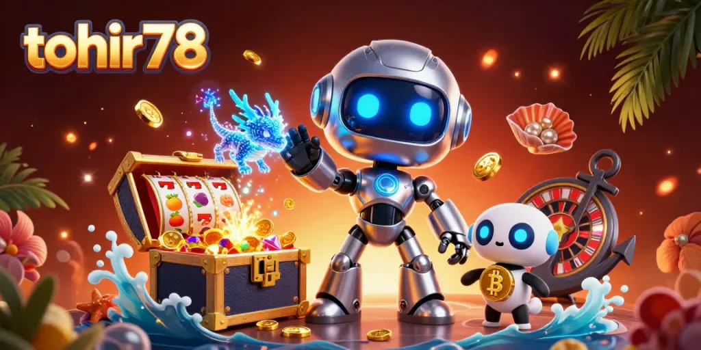 Experience thrilling gameplay at tohir78 with vibrant slot reels and treasures flooding in.