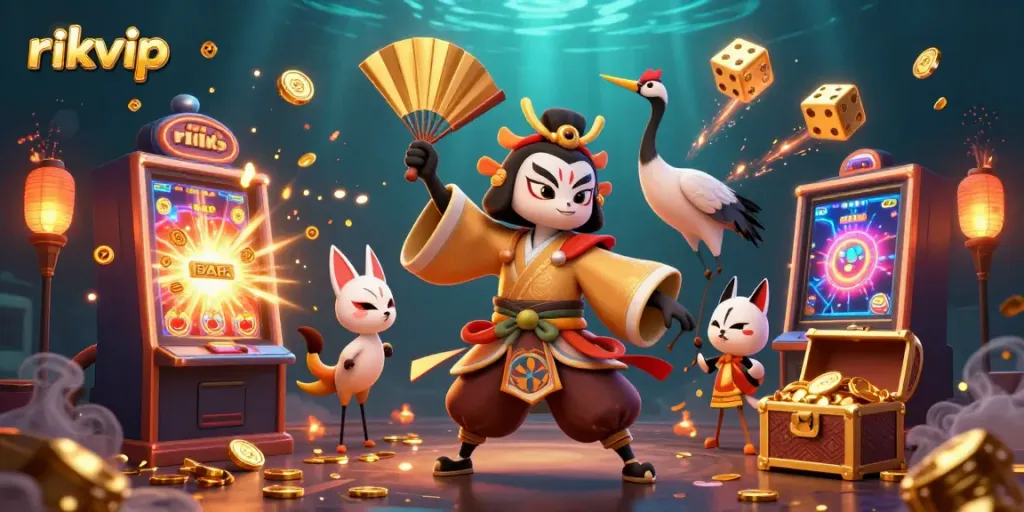 Experience the excitement of rikvip with dynamic slot games and vibrant casino elements.
