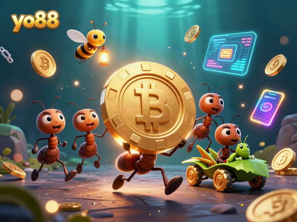 Engage with yo88's exciting poker adventures featuring ants on a dazzling heist