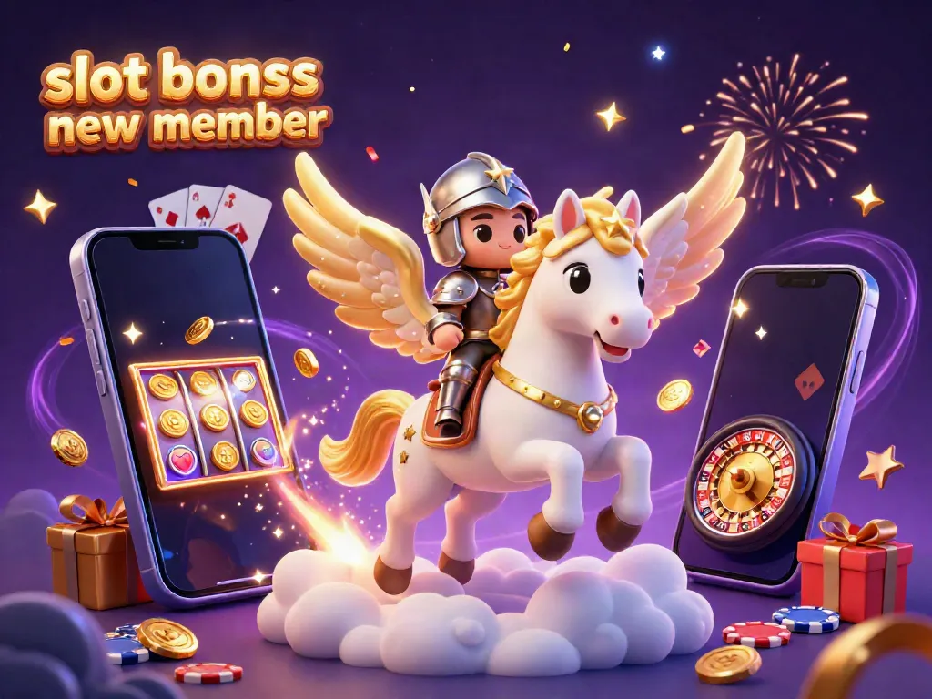 Engage with the thrilling slot bonus new member promotion with unique 3D characters and vibrant casino elements.