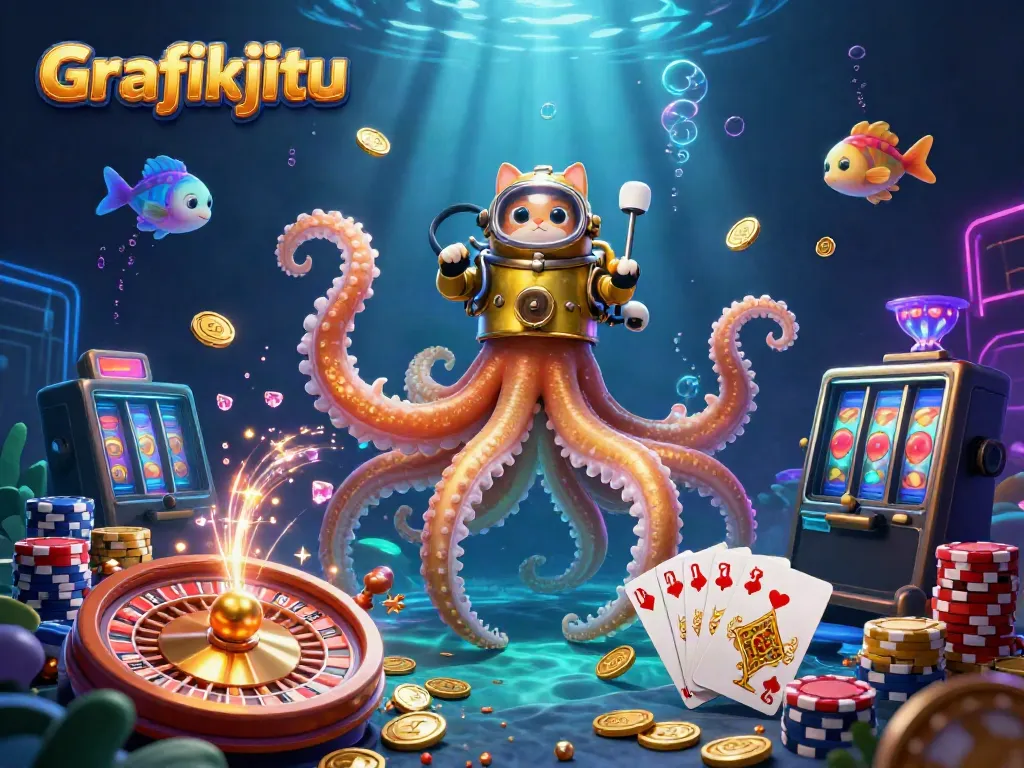Engage in thrilling bets with Grafikjitu, featuring dynamic gameplay elements and a captivating 3D underwater scene.
