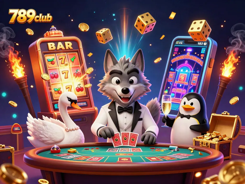Experience exciting gameplay at 789club with a lively 3D casino scene full of action and winning moments.
