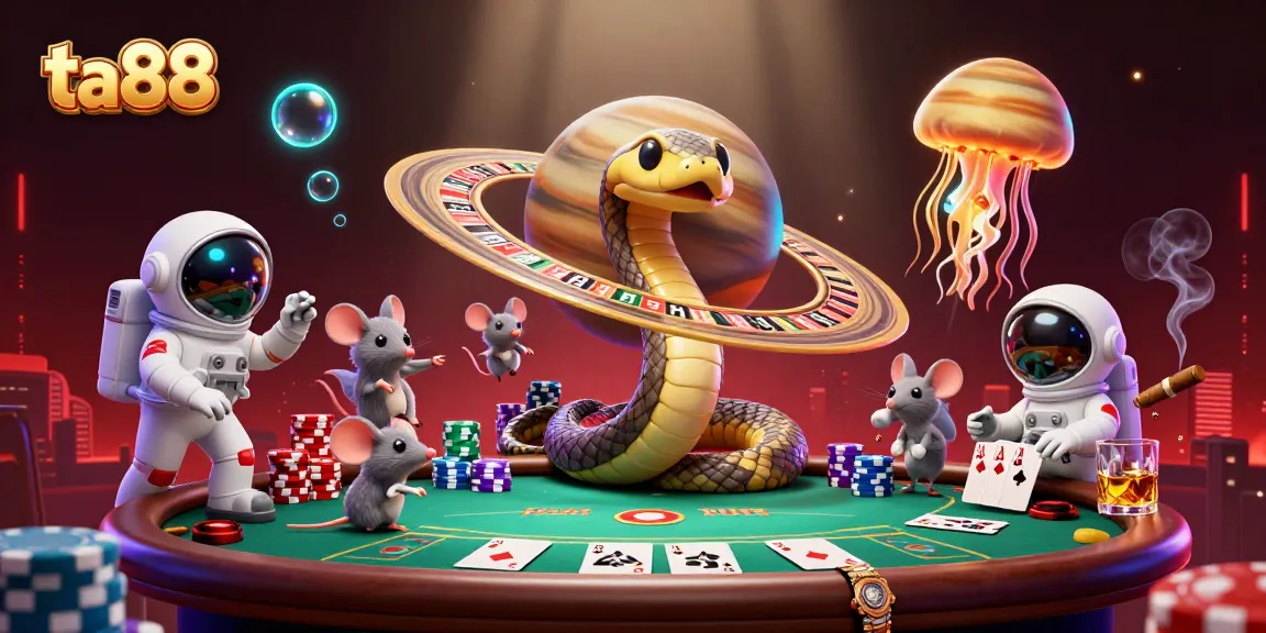 Place bets dynamically on the ta88 roulette wheel as astronaut mice engage in exciting gameplay.