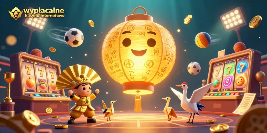 Engage with the vibrant świat wypełnia więc wypłacalne kasyno internetowe in an energetic casino scene filled with gold elements.