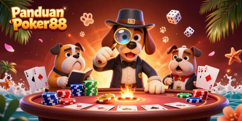 Discover winning strategies with Panduan Poker88 through a vibrant poker illustration.