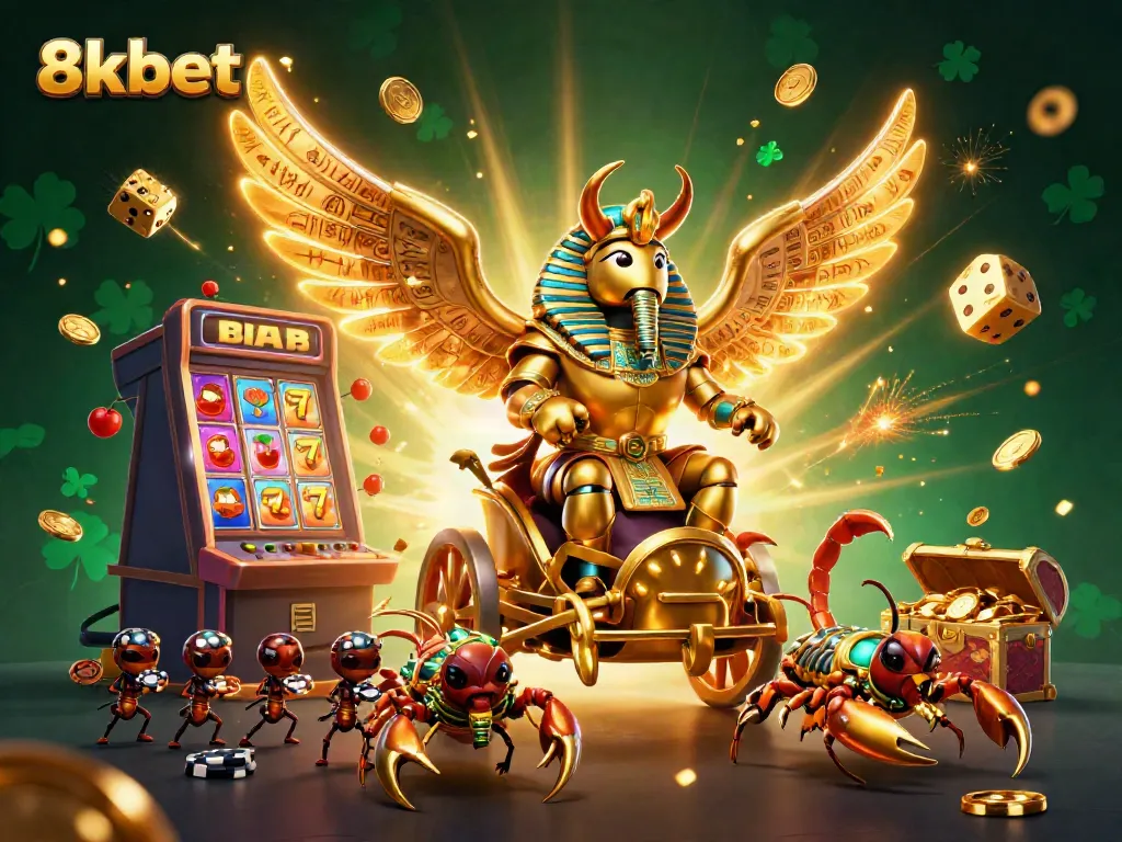 Experience the vibrant 8xbet casino atmosphere with a massive jackpot scene featuring golden elements.
