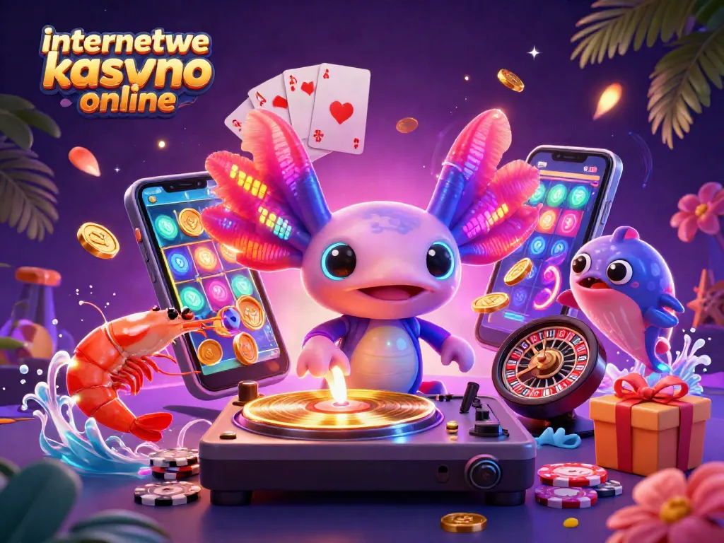 Experience the excitement of internetowe kasyno online with vibrant characters and dynamic casino elements.