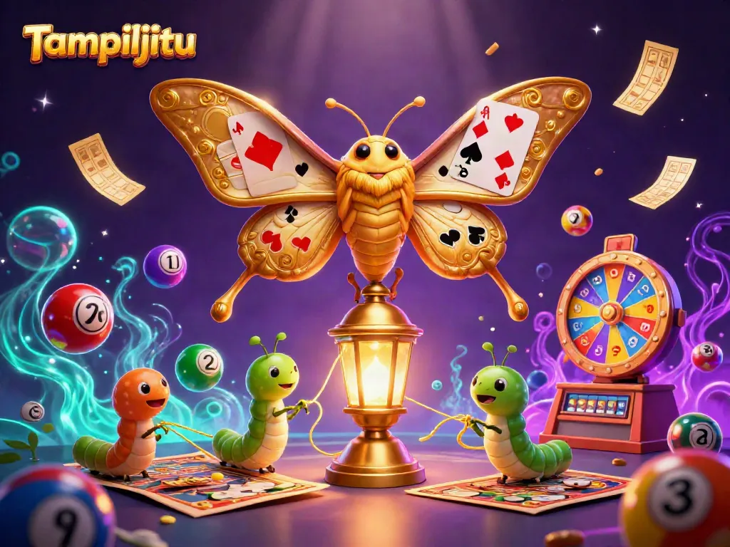 Tampiljitu celebrates wins with vibrant 3D illustrations of a golden moth and casino elements.