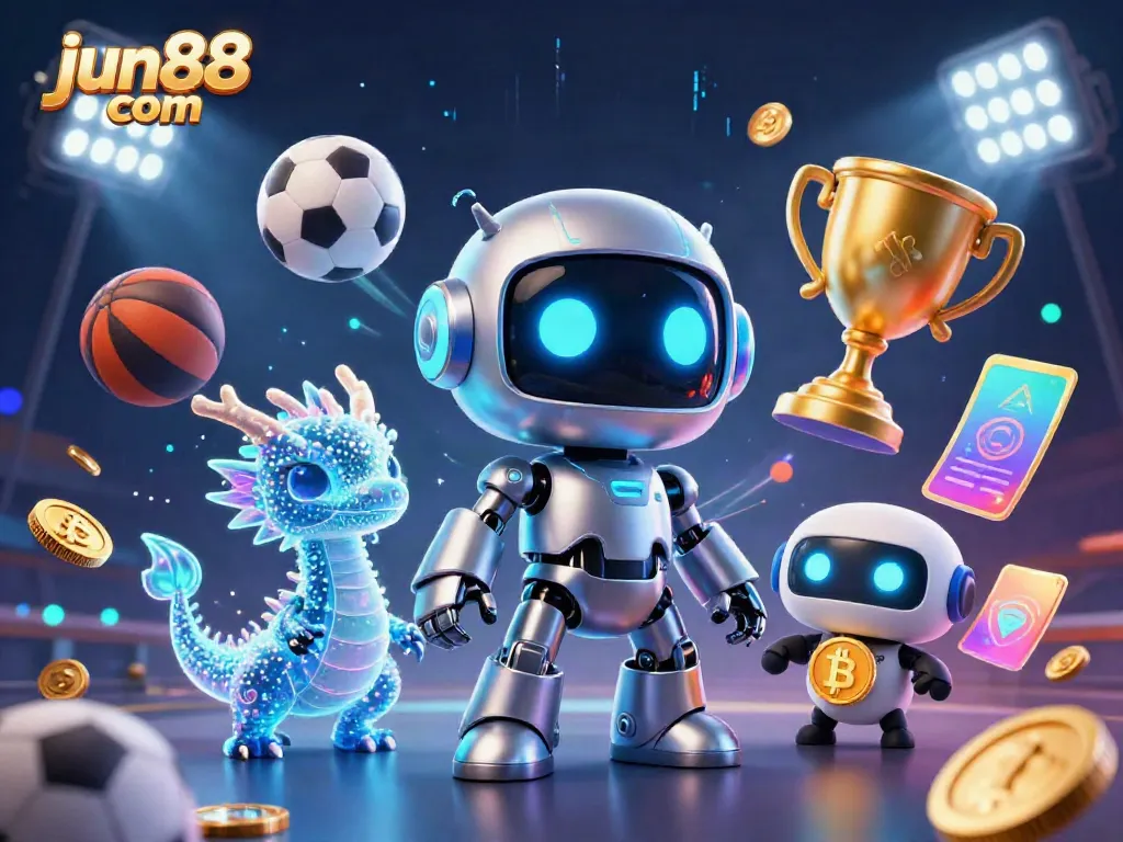 Engaging a thrilling game experience at jun88 com with a dynamic casino-themed 3D illustration.