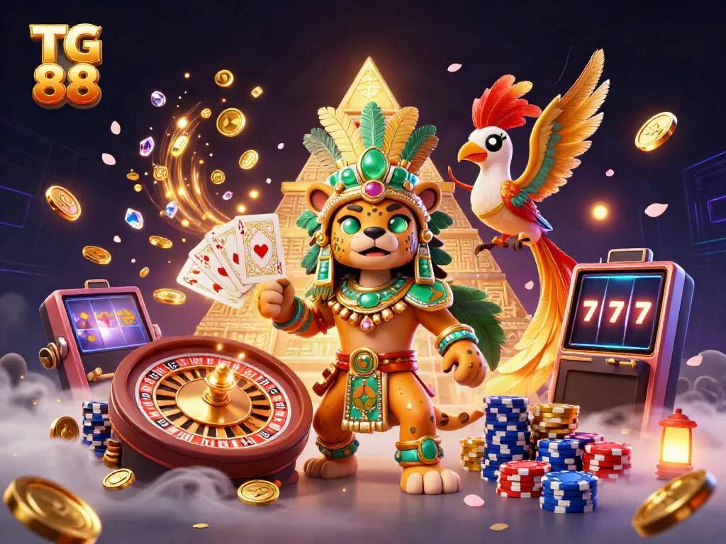 Engage with TG 88's vibrant casino experience featuring 3D characters and exciting gaming elements.