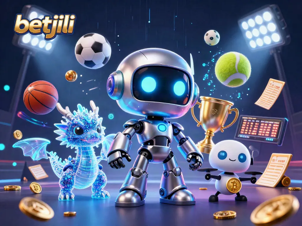 Join the thrilling world of betjili with an energetic 3D illustration showcasing sports betting excitement.