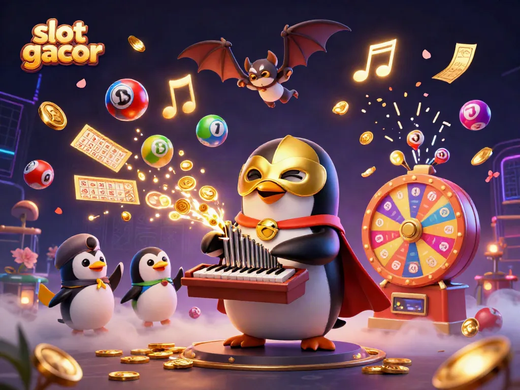 Experience thrilling slot gacor action with engaging elements and dynamic gameplay in a vibrant illustration.