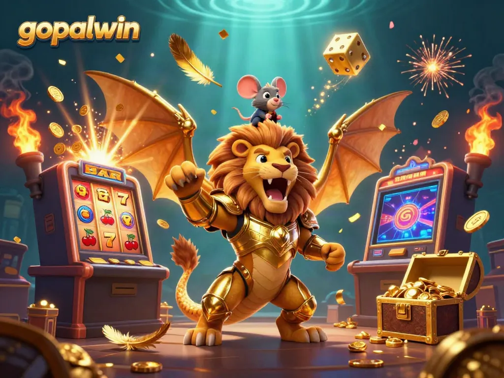 Experience thrilling jackpots with gopalwin's vibrant casino scene and winning symbols.