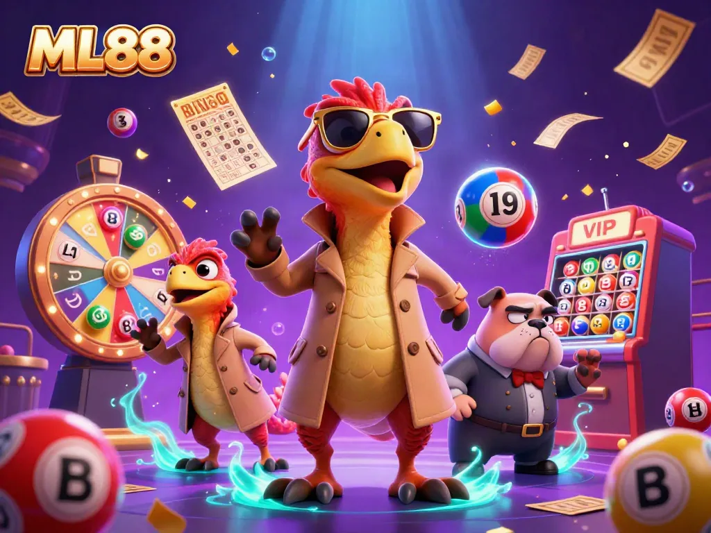ML88 showcases three raptors in a trench coat humorously attempting to enter a VIP casino lounge.