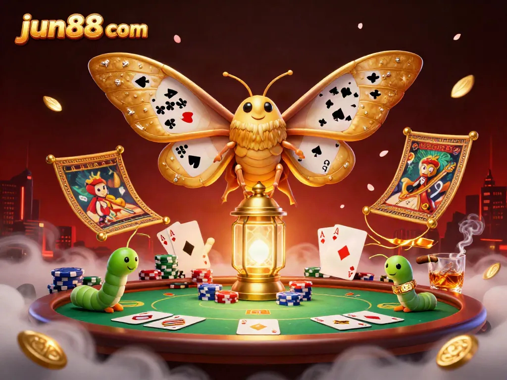 Experience thrilling gaming at jun88 com with vibrant casino elements and golden visuals.